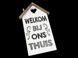Tekst bord huisje