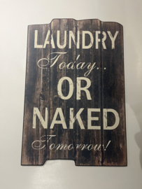Wandbord groot Laundry