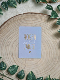 Hoera jij bent jarig!/blauw