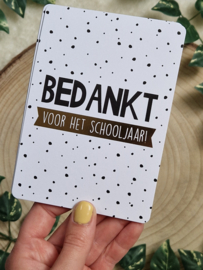 Bedankt voor het schooljaar