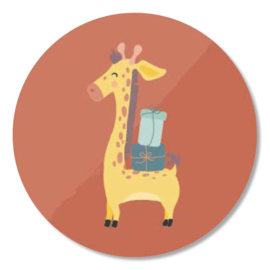 Stickers 10 x  'Party animals' Giraf 50mm
