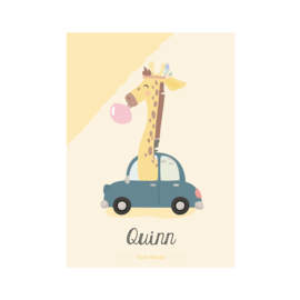 A3 naamposter - 'Boho' Giraf