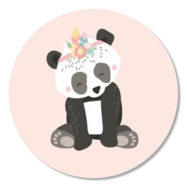 Stickers 10 x  'Boho' Panda 50mm