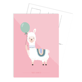 Ansichtkaart 'Party animals' Lama