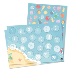 A4 Zomer Aftelset Posters & Stickers