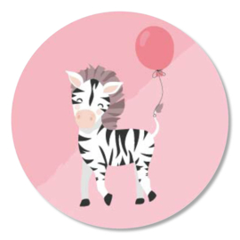 Stickers 10 x  'Party animals' Zebra 50mm