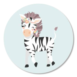 Stickers 10 x  'Boho' Zebra 50mm