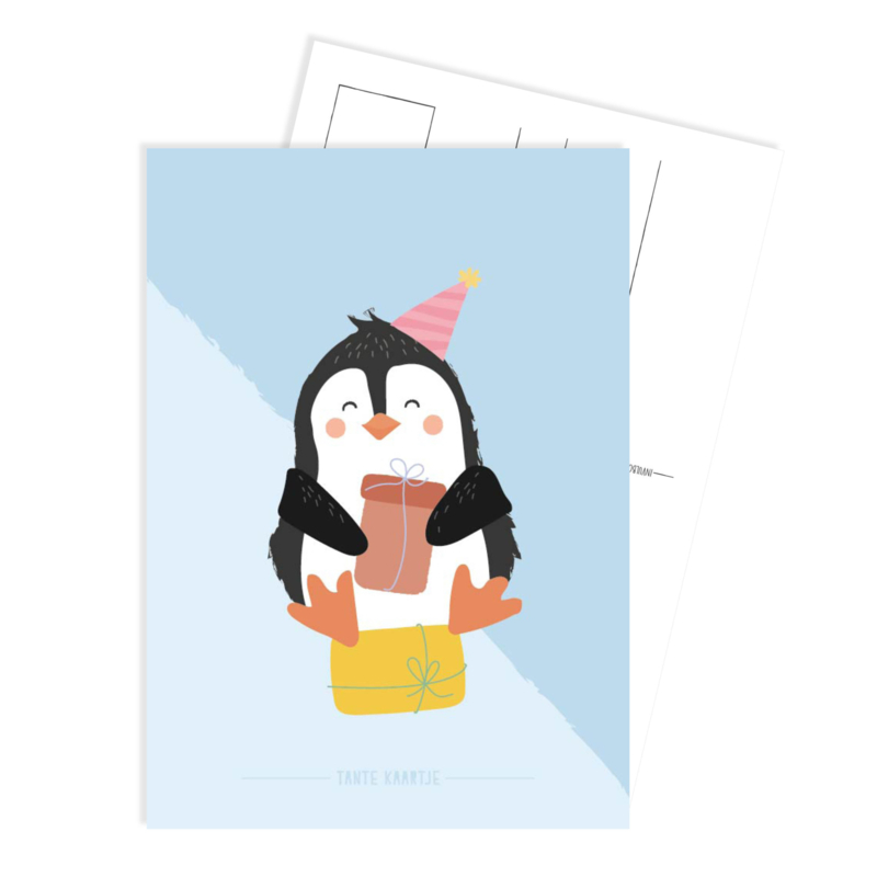 Ansichtkaart 'Party animals' Pinguin