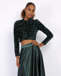 GREEN SEQUIN TOP