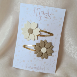 Spring Flowers - Duo White/ Beige