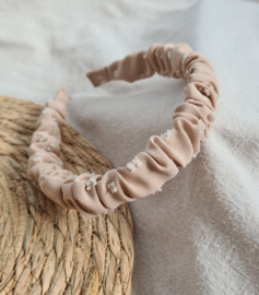 Haarband Ruffle 'Dotted Beige'