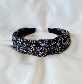 Haarband Knot - Ditsy Black