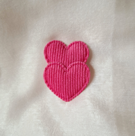 Rib Heart Double - Fuchsia
