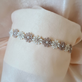 Haarbandje Little Flower - White & Beige