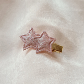 Alligatorclip Glitter Stars - Rosegold