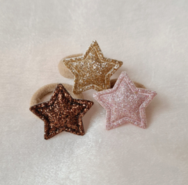Haarelastiekjes Glitter Stars - Warm