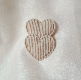 Rib Heart Double - Beige
