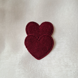 Rib Heart Double - Wine Red