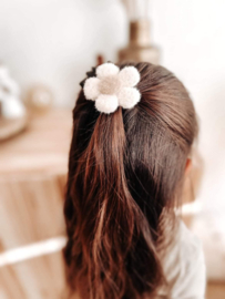 Elastiekje Fluffy Flower - Creme