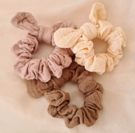 Mousseline  Scrunchie Brown