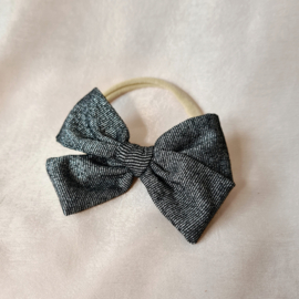 Haarbandje Strik Glitterstof - Black