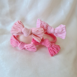 Haarelastiekjes Large - Bows Pink