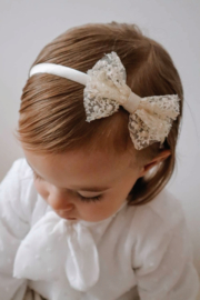 Diadeem Ivory Lace Bow