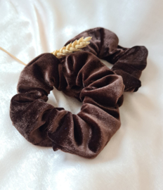 Velvet Scrunchie  -  Chocolate