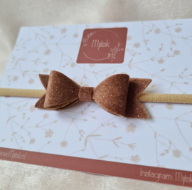 Haarbandje Strik Vieve - Velvet Brown