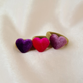 Elastiekjes Mini Hearts - Purple Trio