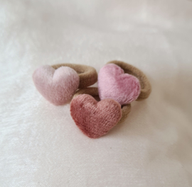 Elastiekjes Mini Hearts - Pink Trio
