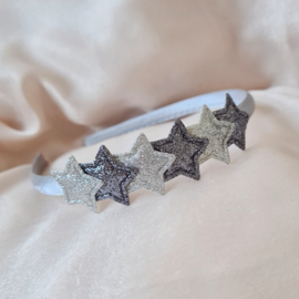 Diadeem Glitter Ster - Silver Grey