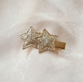 Alligatorclip Glitter Stars - Gold