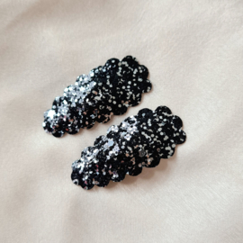 Chunky Glitter -Black Silver