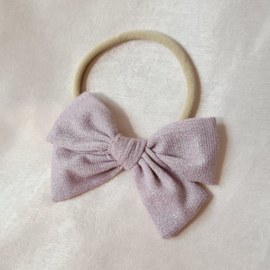Haarbandje Strik Glitterstof - Pink