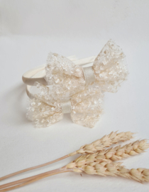 Diadeem Ivory Lace Bow