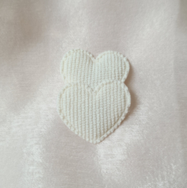 Rib Heart Double - Ecru