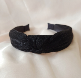 Haarband Knot - Glitter Black
