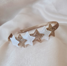 Diadeem Glitter Ster - White Gold