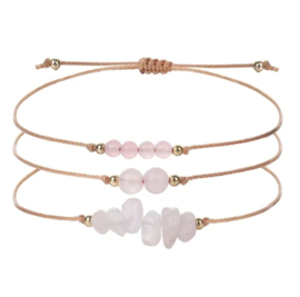 Armbandensetje - Rose Quartz