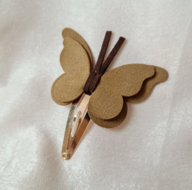 Vlinder Clip -Soft Brown
