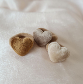 Elastiekjes Mini Hearts - Brown Trio