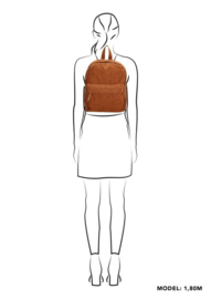 Rib Rugzak met naam - Cognac
