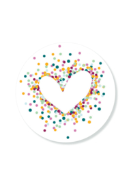 Stickers - Confetti hart