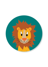Stickers - leeuw met donkerblauwe achtergrond
