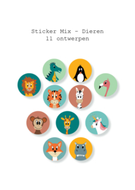 Sticker Mix - Dieren - 11 ontwerpen