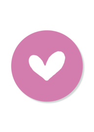 Stickers - hart roze
