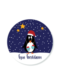 Stickers - Kerst Pinguïn met wanten