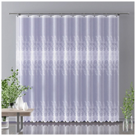 Wisan jacquard vitrage Tola Gordijn 500 x 250 cm - Curtains  - hoogwaardig jacquardgordijn- wit-