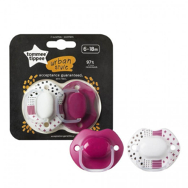 Tommee Tippee, URBAN STYLE, Fopspeen, 6-18 m, 2 st.